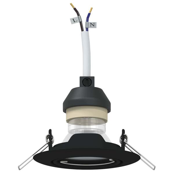 Lampen 24 Stück Schwarz Kunststoff 9 cm Modern