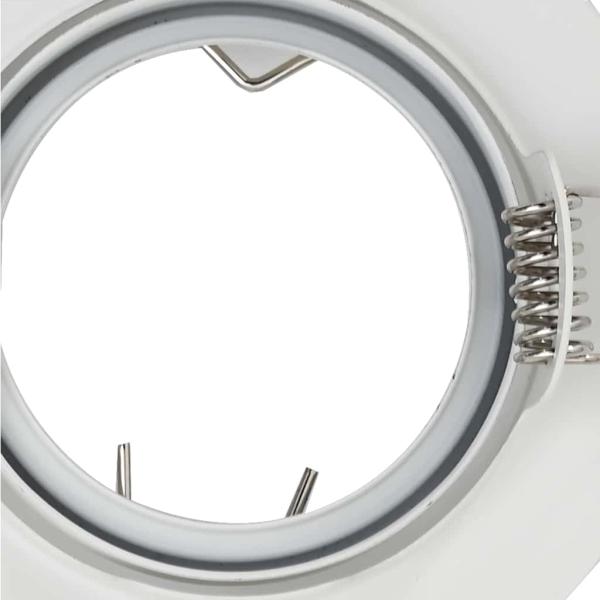 Leuchten Set von 6 Weiß Kunststoff 9 cm Eingebaute Beleuchtung