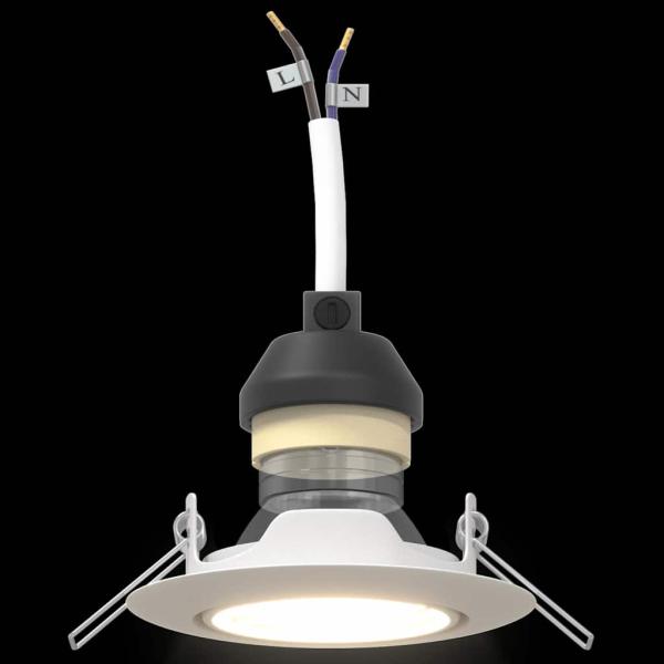 Lampen Set mit 12 Weiß Kunststoff 9 cm