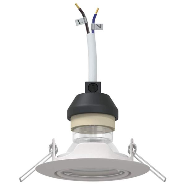 Lampen Set mit 12 Weiß Kunststoff 9 cm