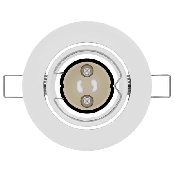 Lampen Set mit 12 Weiß Kunststoff 9 cm