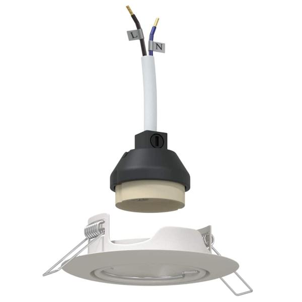 Lampen Set aus 24 Weiß Kunststoff 9 cm