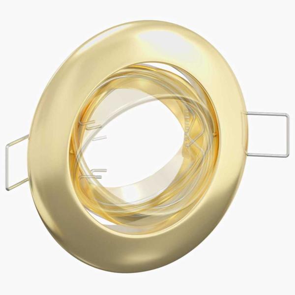 Lampen Set aus 6 Gold Metall 9 cm modern Einbauleuchten