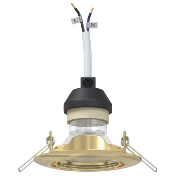 Lampen Set aus 6 Gold Metall 9 cm modern Einbauleuchten