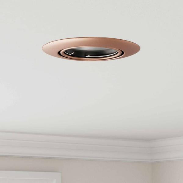 ARDEBO.de - Lampen Set aus 6 Kupfer 9 cm Flush Mount Deckenleuchten Rund