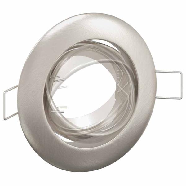 Lampen Set von 6 Silber Aluminium 9 cm Einbaulampen Rund