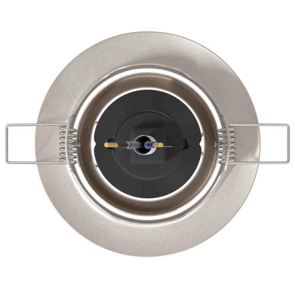 Lampen 12er Set Silber Metall 9 cm Einbaustrahler Rund