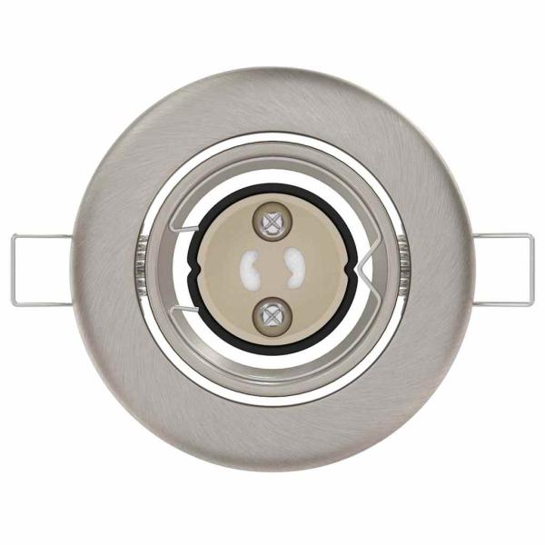 Lampen Set aus 24 Silber Aluminium 9 cm Eingebaute LED-Lampen