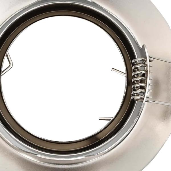 Lampen Set aus 24 Silber Aluminium 9 cm Eingebaute LED-Lampen