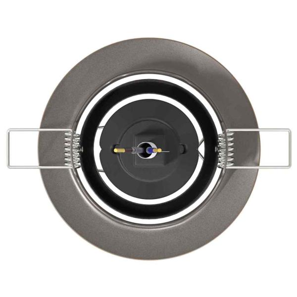 Lampen Set von 6 Messing Metall 9 cm Eingebaute Lichter Rund