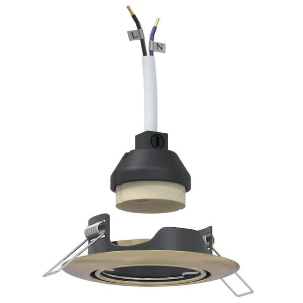 Lampen Set aus 12 Messing Metall 9 cm