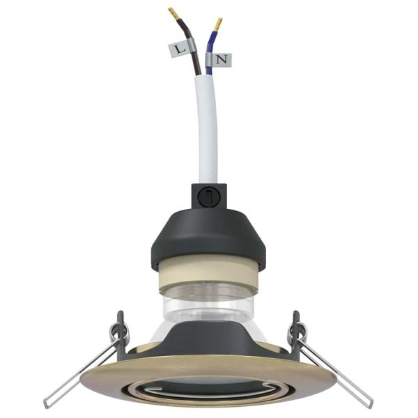 Lampen Set aus 12 Messing Metall 9 cm