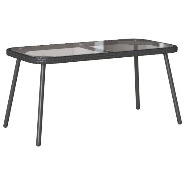 Couchtisch Schwarz 90x45x42 cm Poly-Rattan