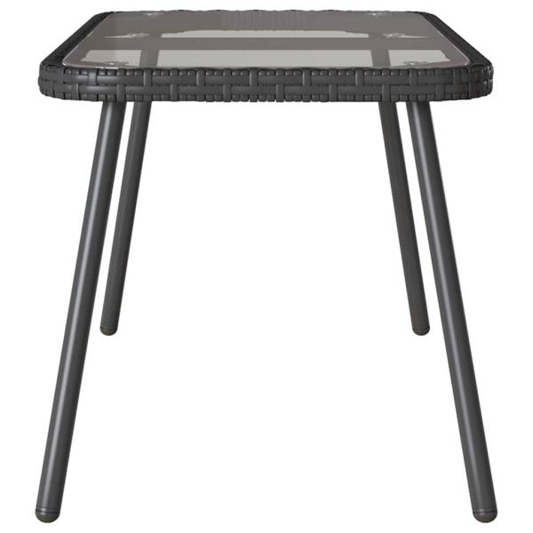 Couchtisch Schwarz 90x45x42 cm Poly-Rattan