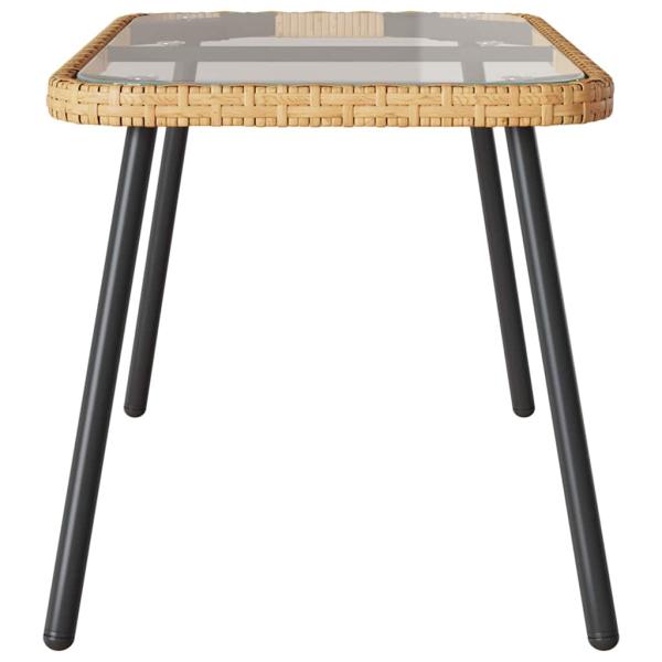 Couchtisch Natur 90x45x42 cm Poly Rattan