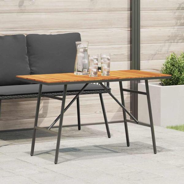 ARDEBO.de - Esstisch Schwarz 110x55x62 cm aus Akazienholz