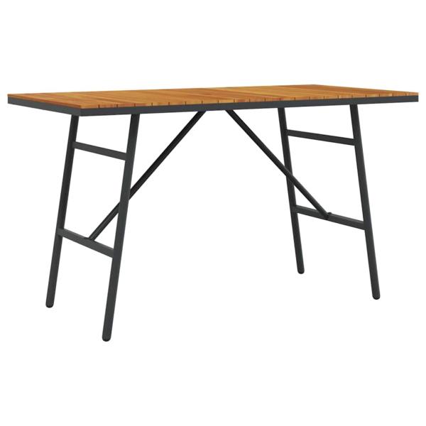 Esstisch Schwarz 110x55x62 cm aus Akazienholz