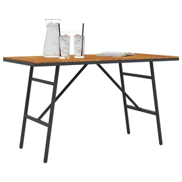 Esstisch Schwarz 110x55x62 cm aus Akazienholz