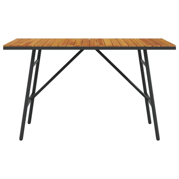 Esstisch Schwarz 110x55x62 cm aus Akazienholz
