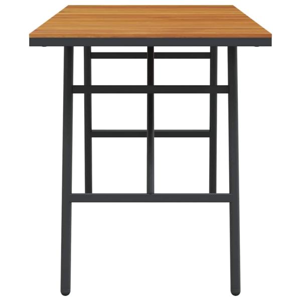 Esstisch Schwarz 110x55x62 cm aus Akazienholz