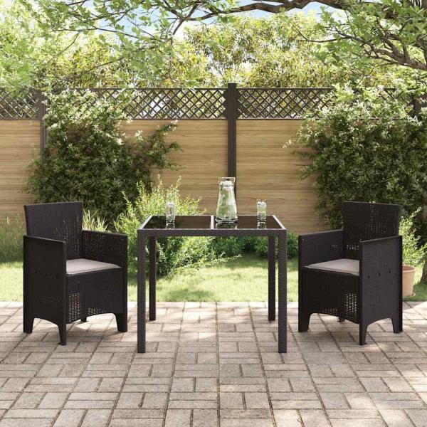 Gartenstühle mit Kissen Set aus 2 Braun, Taupe