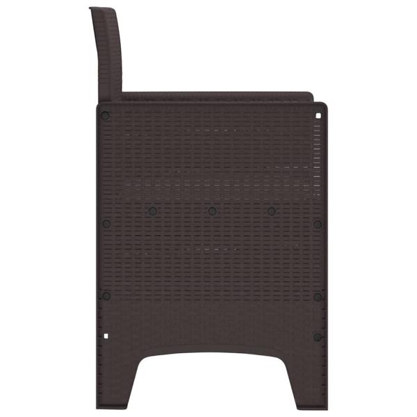 Gartenstühle mit Kissen Set aus 2 Braun, Taupe
