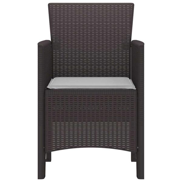 Gartenstuhl Set aus 2 Braun Rattan Standard Langlebig