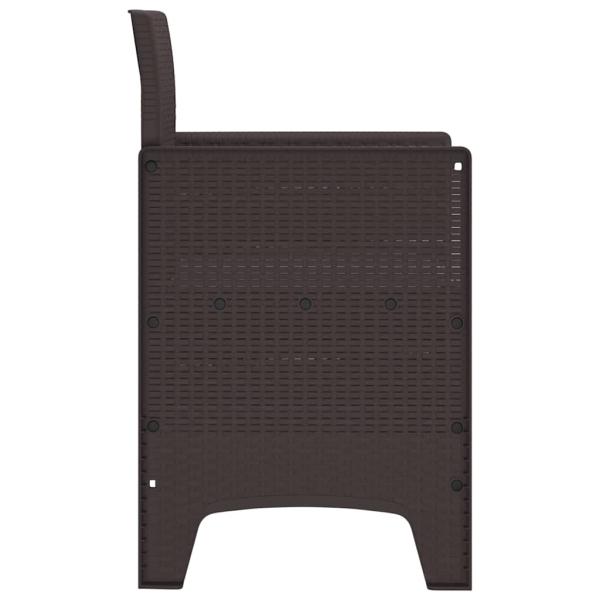 Gartenstuhl Set aus 2 Braun Rattan Standard Langlebig