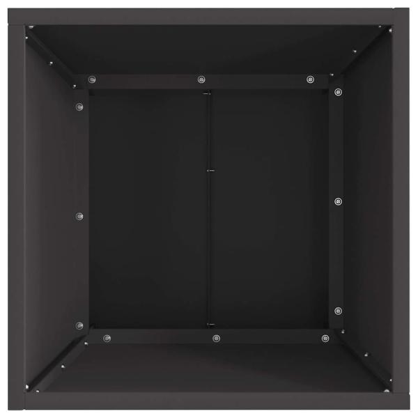 Feuerstelle Quadrat Schwarz 40x40x30 cm Stahl