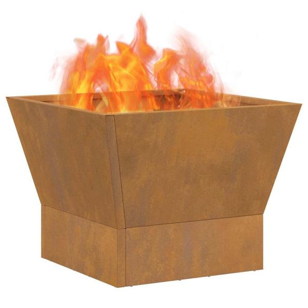 Feuerstelle Quadrat 40x40x30 cm Wetterstahl