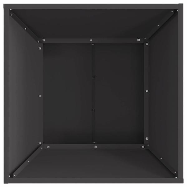 Feuerstelle Quadrat Schwarz 60x60x35 cm Stahl