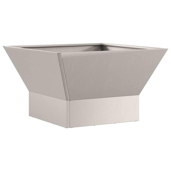 Feuerstelle Quadrat Schwarz 60x60x35 cm Wetterstahl