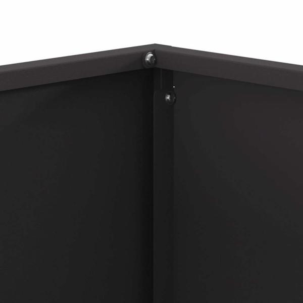 Feuerstelle Quadrat Schwarz 60x60x40 cm Stahl