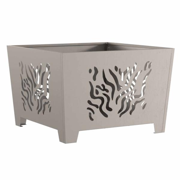 Feuerstelle Quadrat 60x60x40 cm Wetterfester Stahl