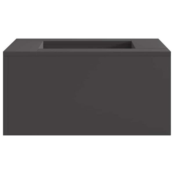 ARDEBO.de - Feuerstelle Quadrat Schwarz 60x60x30 cm Stahl