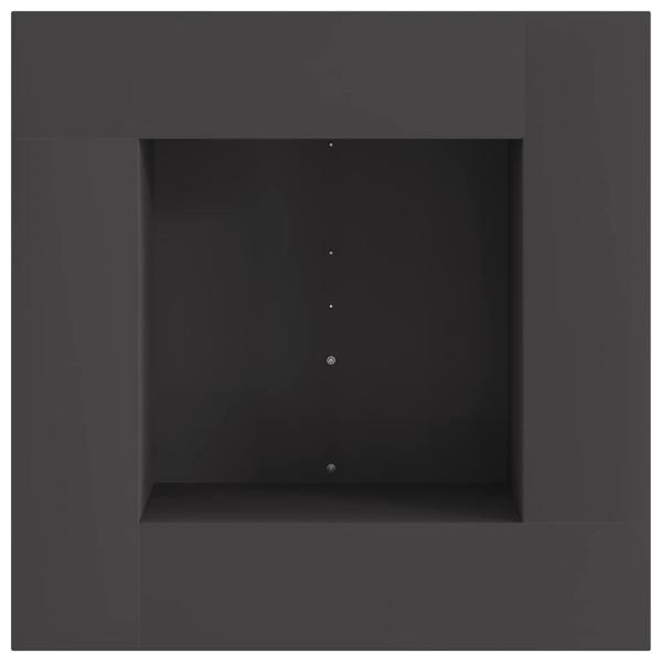 Feuerstelle Quadrat Schwarz 60x60x30 cm Stahl