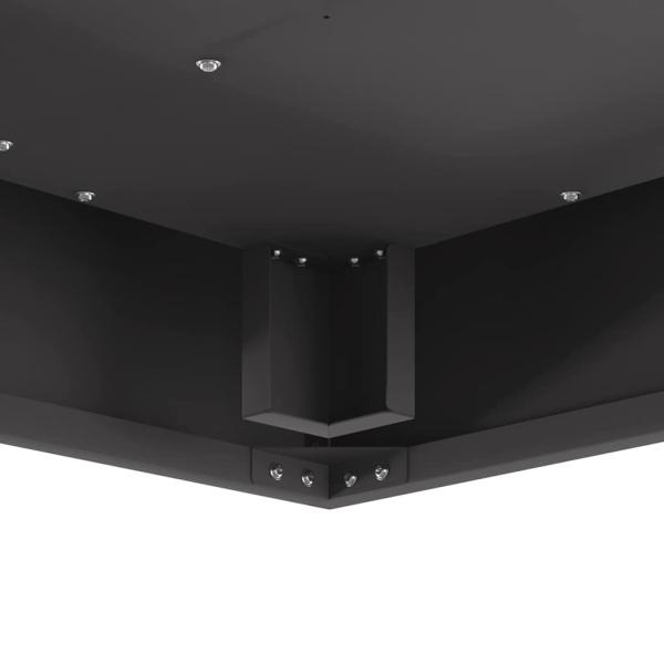 Feuerstelle Quadrat Schwarz 60x60x30 cm Stahl