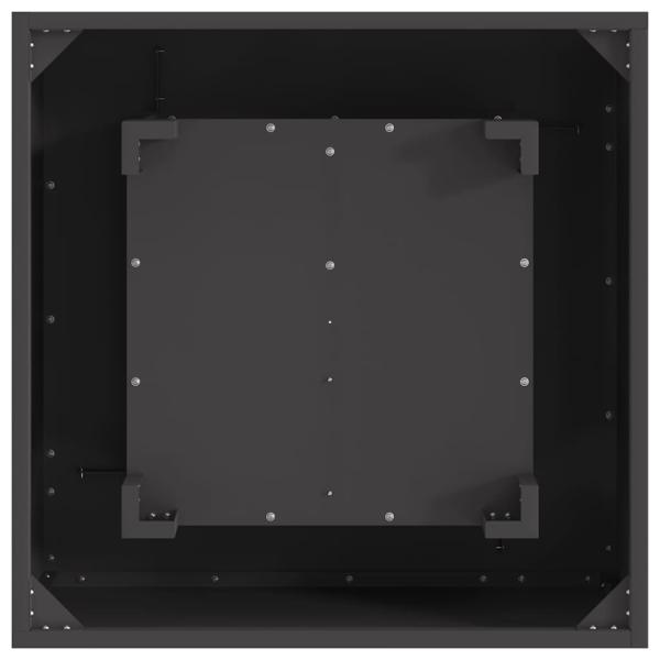 Feuerstelle Quadrat Schwarz 60x60x30 cm Stahl