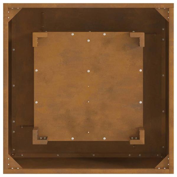 Feuerstelle Quadrat 60x60x30 cm Wetterstahl