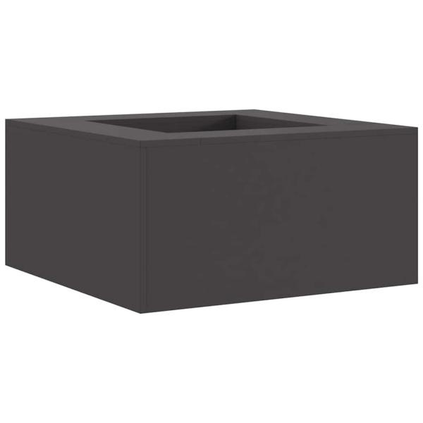 Feuerschale Quadratisch Schwarz 80x80x40 cm Stahl