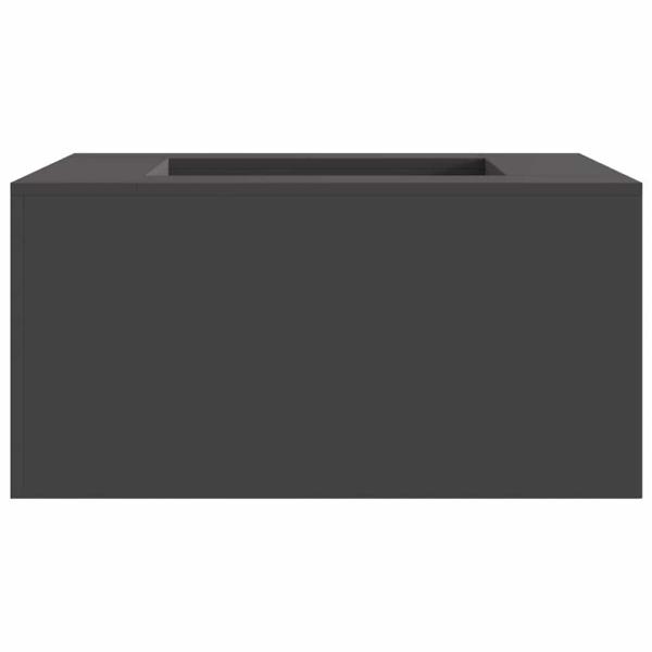 Feuerschale Quadratisch Schwarz 80x80x40 cm Stahl