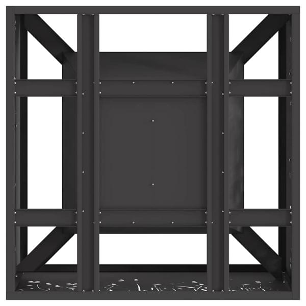 Feuerstelle Quadrat Schwarz 60x60x30 cm Stahl