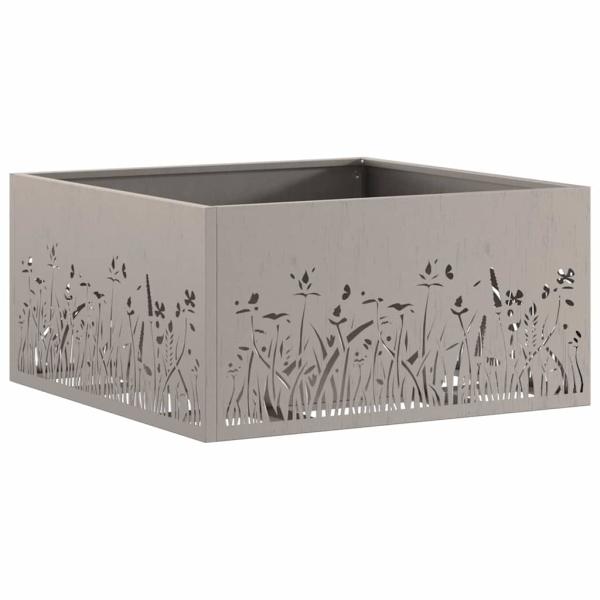 Feuerstelle Quadrat 60x60x30 cm Wetterstahl