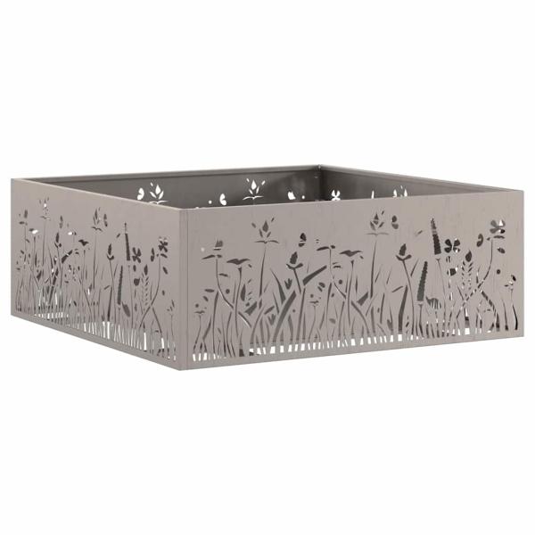 Feuerstelle Quadrat 80x80x30 cm Wetterbeständiger Stahl