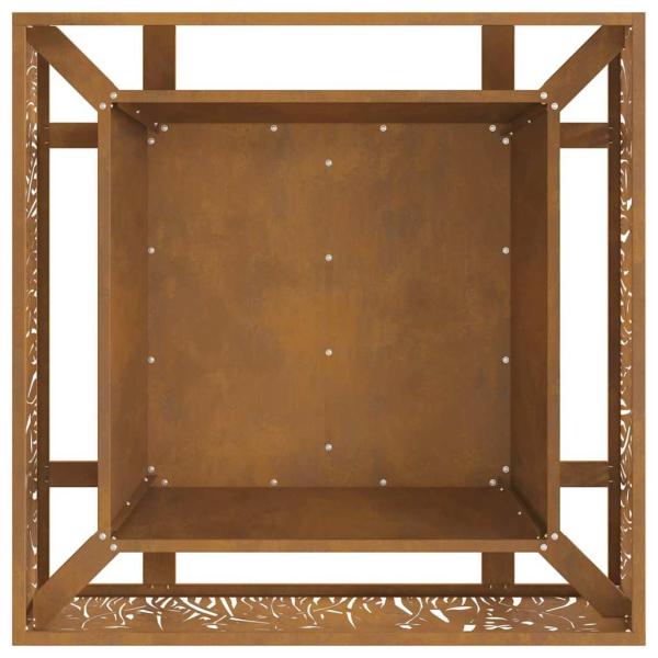 Feuerstelle Quadrat 80x80x30 cm Wetterbeständiger Stahl