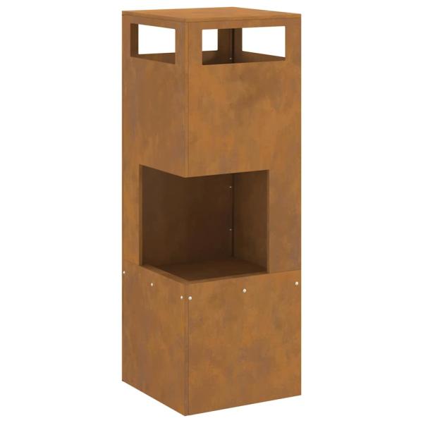 Feuerstelle Quadrat 35x35x100 cm Wetterbeständiger Stahl