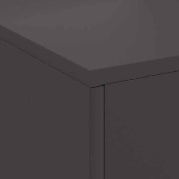 Feuerschale mit Schornstein Schwarz 80x50x96 cm Stahl
