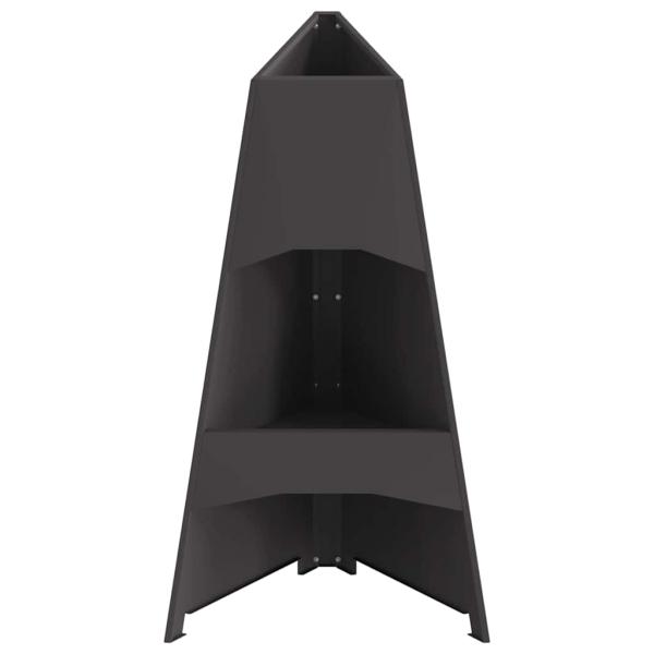 Feuerstelle Pyramid Schwarz 50x45x95 cm Stahl