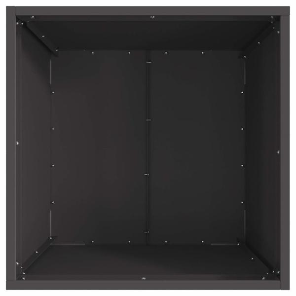 Feuerstelle Quadrat Schwarz 50x50x30 cm Stahl