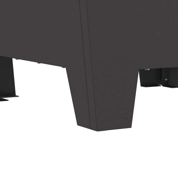 Feuerstelle Quadrat Schwarz 50x50x30 cm Stahl